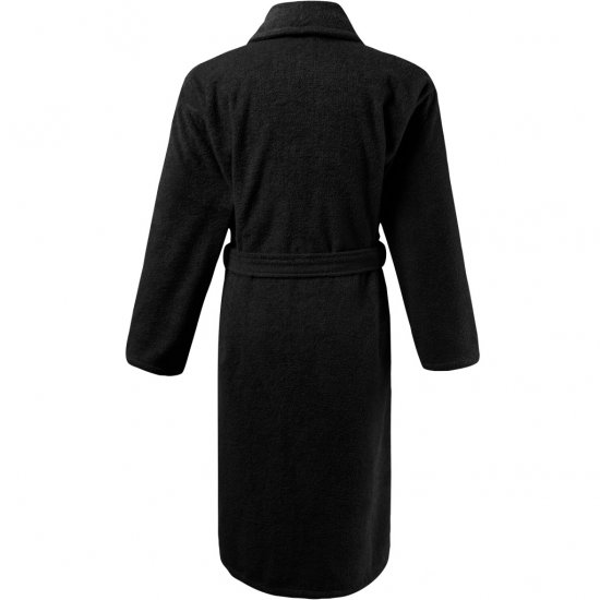 JP1880 Bathrobe Extra Soft Terry Cloth Black - Alsónemű & Strandruhák - Nagyméretű Alsónemű 2XL-8XL