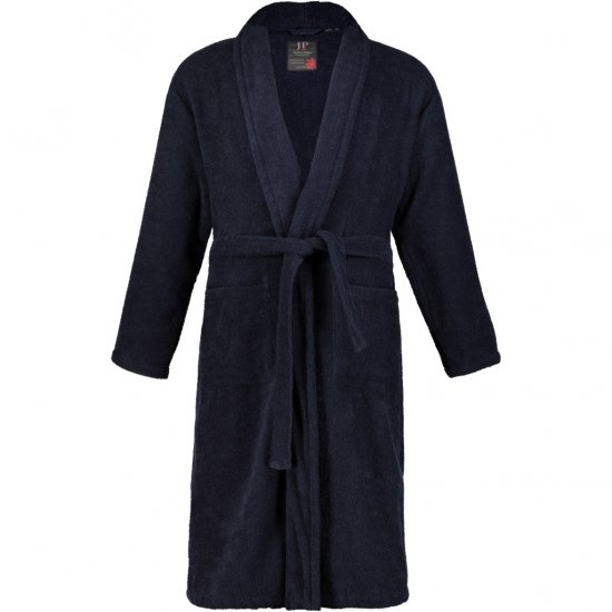 JP1880 Bathrobe Extra Soft Terry Cloth Dark Navy - Alsónemű & Strandruhák - Nagyméretű Alsónemű 2XL-8XL