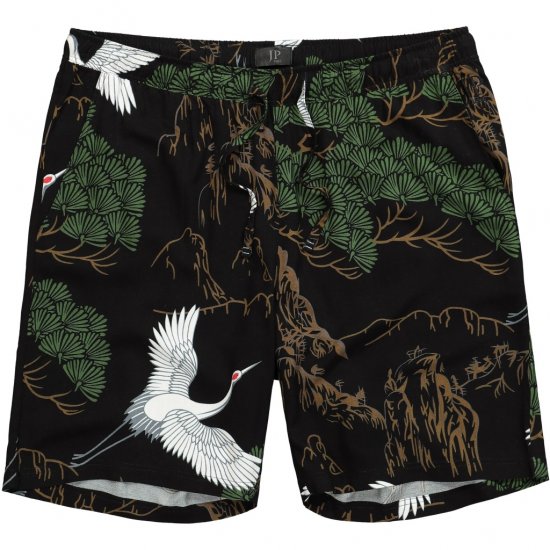 JP1880 Bermuda Shorts All-over Print Black - Rövidnadrág - Nagyméretű Rövidnadrág W40-W60
