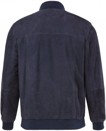 JP1880 Soft Goatskin Suede Leather Jacket Navy - Bőrdzsekik - Bőrkabátok nagy méretekben