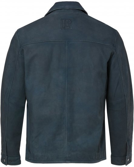 JP1880 Fine Lamb Leather Jacket Deep Sea Blue - Kabátok - Nagyméretű Kabátok - 2XL-8XL