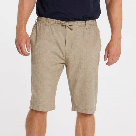 North Latitude 41106 Linen Shorts Beige - Rövidnadrág - Nagyméretű Rövidnadrág W40-W60