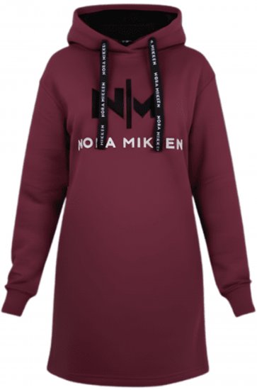 Nora Mikken KADRI Long Hoodie Burgundy - Pulóverek & kapucnis pulóverek - 