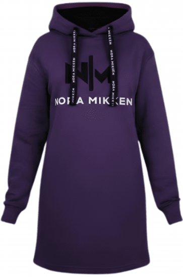 Nora Mikken KADRI Long Hoodie Purple - Pulóverek & kapucnis pulóverek - 