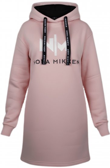 Nora Mikken KADRI WHITE Long Hoodie Pink - NŐI RUHÁZAT XS-XXL - 