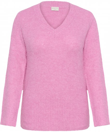 Kaffe Curve Emilia Pullover Pink Power Melange - Kötött pulóverek - 