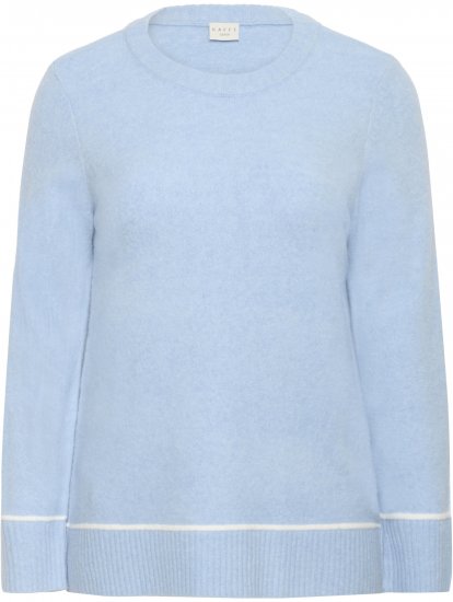 Kaffe Curve Jina Knit Pullover Powder Blue Melange - Kötött pulóverek - 