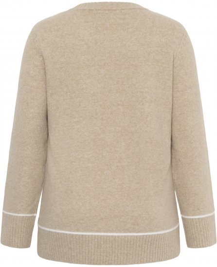 Kaffe Curve Jina Knit Pullover Feather Grey Melange - Kötött pulóverek - 