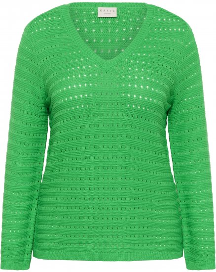 Kaffe Curve Metty Pullover Bright Green - Kötött pulóverek - 