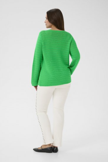 Kaffe Curve Metty Pullover Bright Green - Kötött pulóverek - 