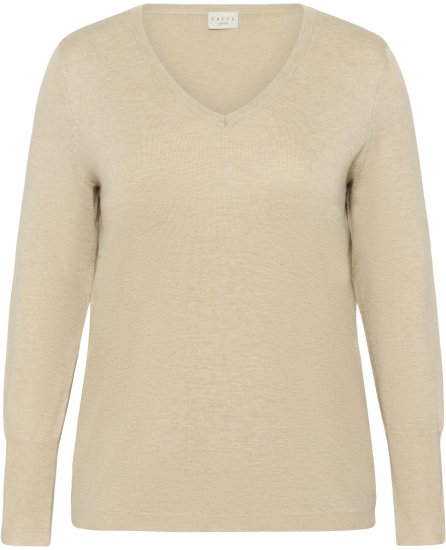 Kaffe Curve Lizzy Long Sleeve Pullover Feather Grey Melange - Kötött pulóverek - 