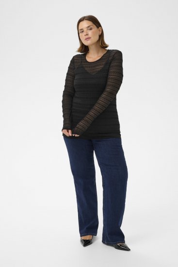 Kaffe Curve Hanna Lace Long Sleeve T-Shirt - Hosszú ujjú felsők - 