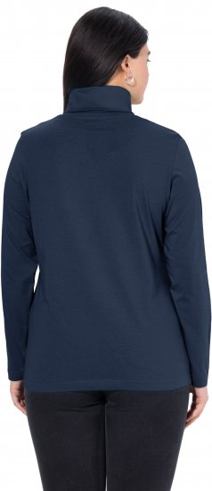 Ulla Popken Basic Long Sleeve Slim Fit Turtleneck Navy Blue - Bluzy & bluzy z kapturem - 