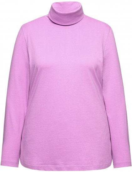 Ulla Popken Basic Long Sleeve Slim Fit Turtleneck Amethyst - Bluzy & bluzy z kapturem - 