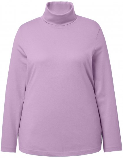 Ulla Popken Basic Long Sleeve Slim Fit Turtleneck Lavender - Bluzy & bluzy z kapturem - 