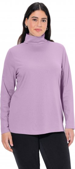 Ulla Popken Basic Long Sleeve Slim Fit Turtleneck Lavender - Bluzy & bluzy z kapturem - 