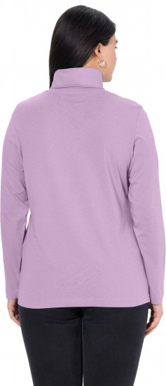 Ulla Popken Basic Long Sleeve Slim Fit Turtleneck Lavender - Bluzy & bluzy z kapturem - 