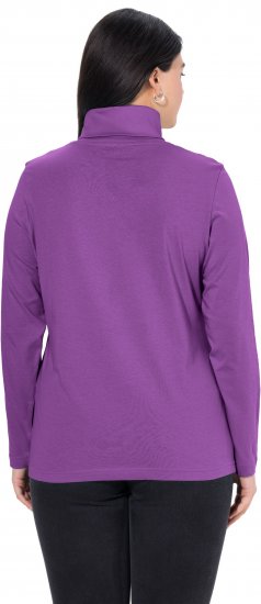 Ulla Popken Basic Long Sleeve Slim Fit Turtleneck Purple - Bluzy & bluzy z kapturem - 