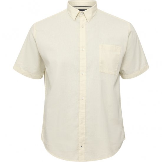 North Latitude Shirt Linen Cotton Short Sleeve Off-White - Ingek - Ingek 2XL-10XL