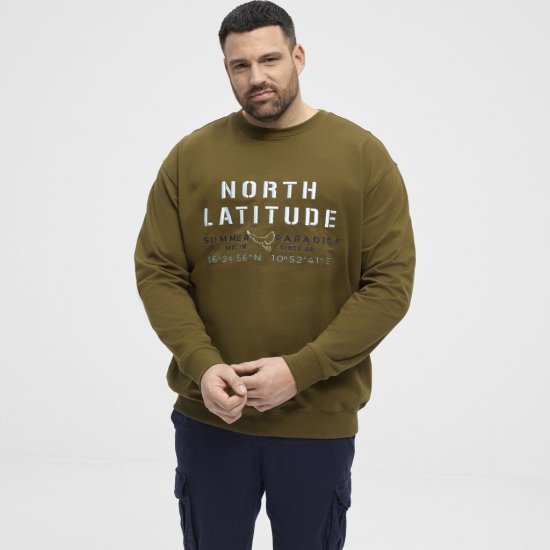 North Latitude Sweatshirt Army Green - Pulóverek & kapucnis pulóverek - Pulóverek & Kapucnis pulóver 2XL-12XL