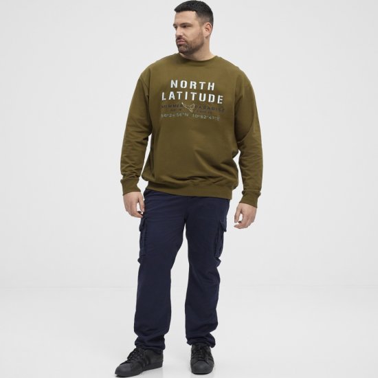 North Latitude Sweatshirt Army Green - Pulóverek & kapucnis pulóverek - Pulóverek & Kapucnis pulóver 2XL-12XL