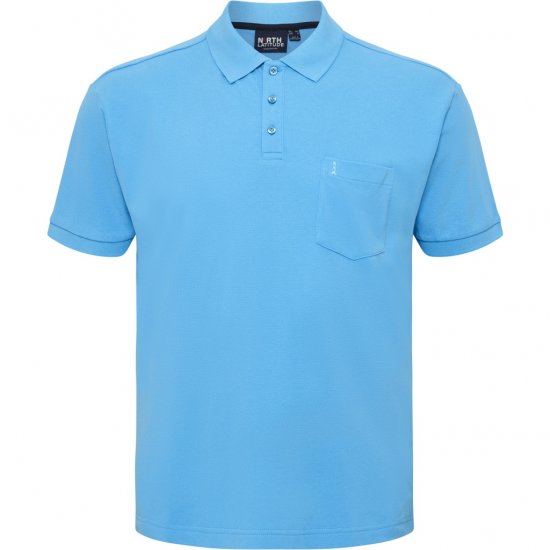 North Latitude Polo Pique Short Sleeve Turquoise - Pólóingek - Galléros Pólók 2XL-8XL - Pólóingek 2XL-8XL