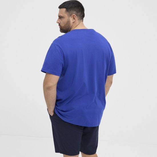 North Latitude T-shirt Printed Short Sleeve Blue - Pólók - Nagyméretű pólók - 2XL-14XL