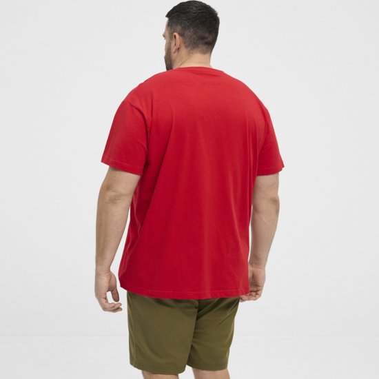 North Latitude T-Shirt Printed Short Sleeve Red - Pólók - Nagyméretű pólók - 2XL-14XL
