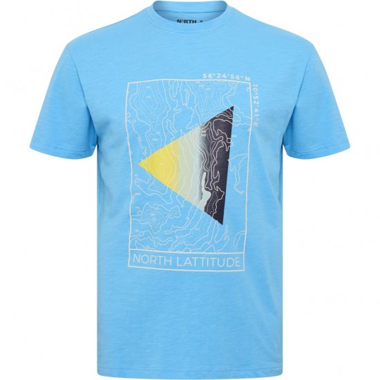 North Latitude T-Shirt Printed Turquoise - Pólók - Nagyméretű pólók - 2XL-14XL