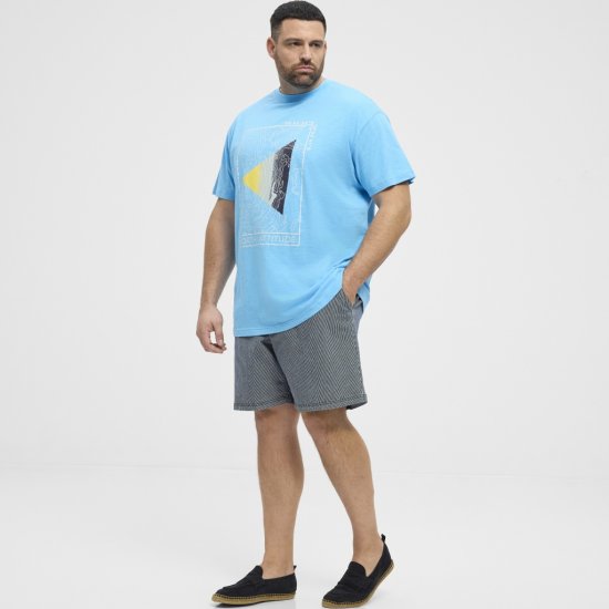 North Latitude T-Shirt Printed Turquoise - Pólók - Nagyméretű pólók - 2XL-14XL