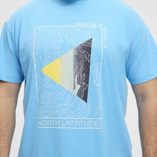 North Latitude T-Shirt Printed Turquoise - Pólók - Nagyméretű pólók - 2XL-14XL