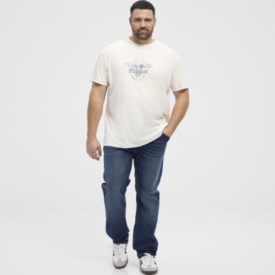 North Latitude T-Shirt Printed Short Sleeve White - Pólók - Nagyméretű pólók - 2XL-14XL