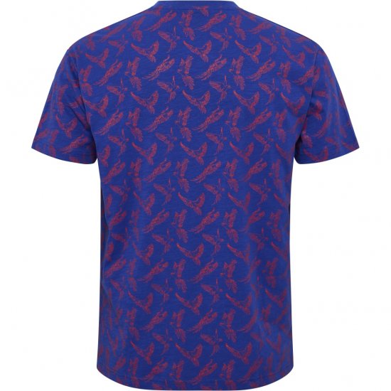 North Latitude T-Shirt Printed Allover Blue - Pólók - Nagyméretű pólók - 2XL-14XL