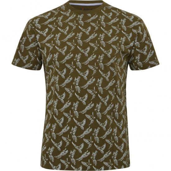 North Latitude T-shirt Allover Printed Green - Pólók - Nagyméretű pólók - 2XL-14XL