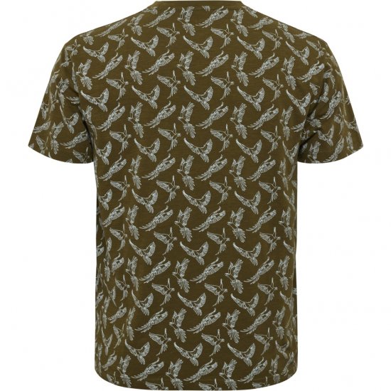 North Latitude T-shirt Allover Printed Green - Pólók - Nagyméretű pólók - 2XL-14XL