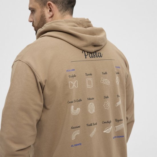 North Latitude Hoodie with Zipper Dark Sand TALL - TALL pulóverek - 