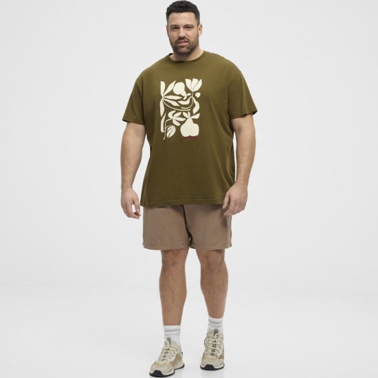 North Latitude T-Shirt Lazy Days Green - Pólók - Nagyméretű pólók - 2XL-14XL