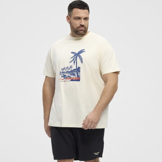 North Latitude T-Shirt Printed Off-White - Pólók - Nagyméretű pólók - 2XL-14XL