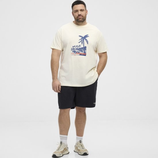 North Latitude T-Shirt Printed Off-White - Pólók - Nagyméretű pólók - 2XL-14XL