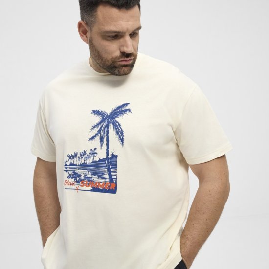 North Latitude T-Shirt Printed Off-White - Pólók - Nagyméretű pólók - 2XL-14XL
