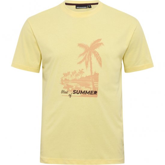 North Latitude T-Shirt Printed Yellow - Pólók - Nagyméretű pólók - 2XL-14XL