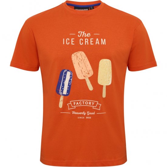 North Latitude T-Shirt Ice Cream Orange - Pólók - Nagyméretű pólók - 2XL-14XL