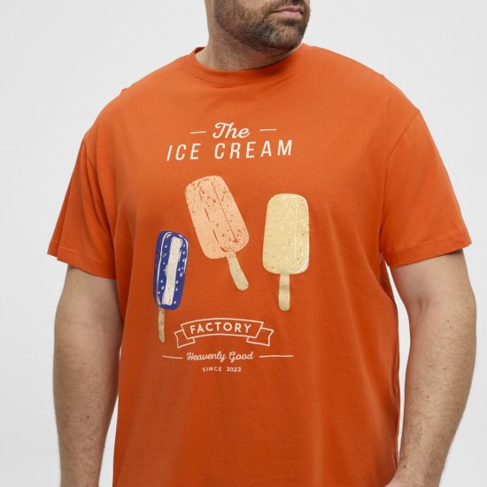 North Latitude T-Shirt Ice Cream Orange - Pólók - Nagyméretű pólók - 2XL-14XL