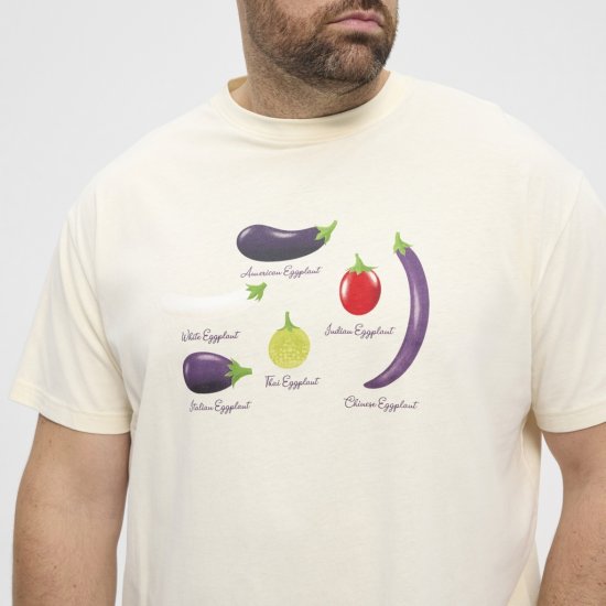North Latitude T-Shirt Eggplant Off-White - Pólók - Nagyméretű pólók - 2XL-14XL
