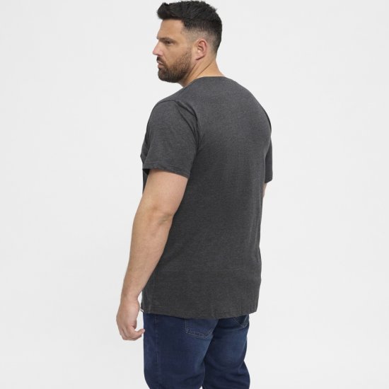 North Latitude T-Shirt 2-Pack Dark Grey Melange - Pólók - Nagyméretű pólók - 2XL-14XL