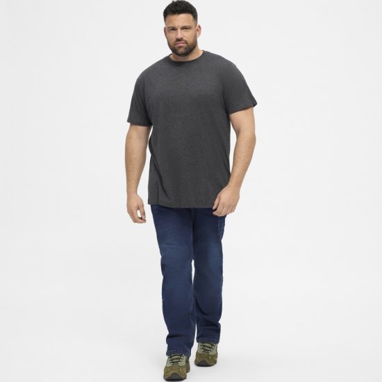 North Latitude T-Shirt 2-Pack Dark Grey Melange - Pólók - Nagyméretű pólók - 2XL-14XL