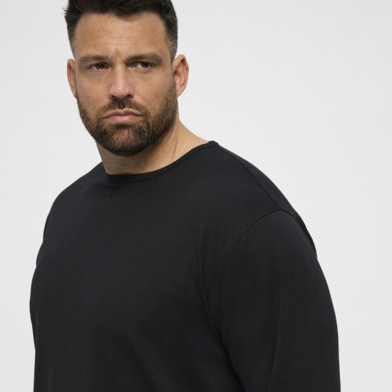 North Latitude T-Shirt Long Sleeve Black - Pólók - Nagyméretű pólók - 2XL-14XL