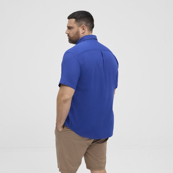 North Latitude Shirt Short Sleeve TALL Blue - FÉRFIRUHÁZAT MT-6XLT - TALL-méretek