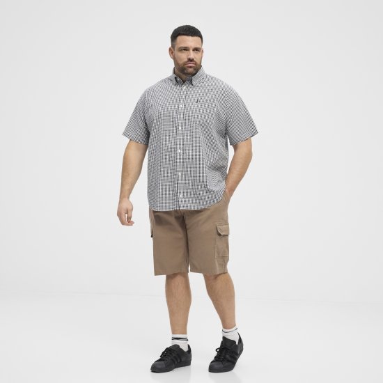North Latitude Shirt Short Sleeve Checked Grey - Ingek - Ingek 2XL-10XL
