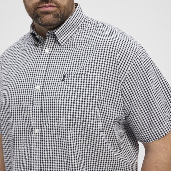 North Latitude Shirt Short Sleeve Checked Grey - Ingek - Ingek 2XL-10XL